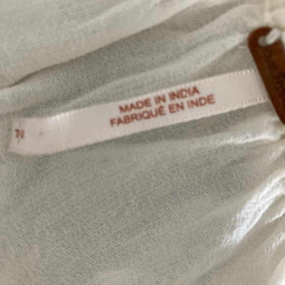 Free People Boho Blouse Olive Rose Size Small - Picture 5 of 10